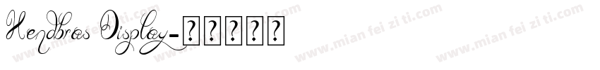Hendbras Display字体转换